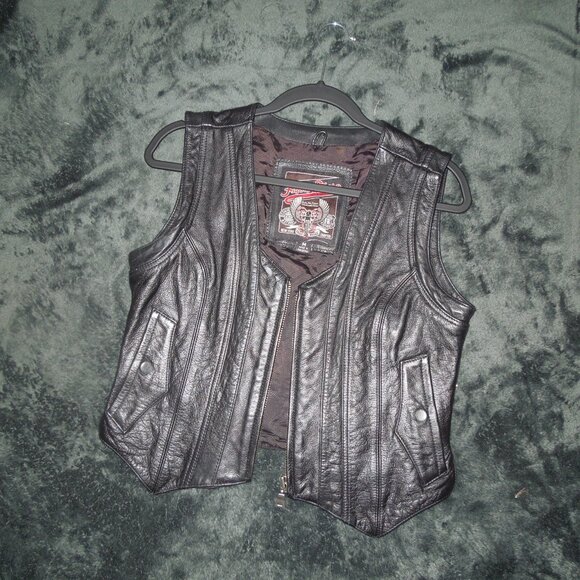 Authentic vintage Flying Bikes leather vest - Picture 1 of 5